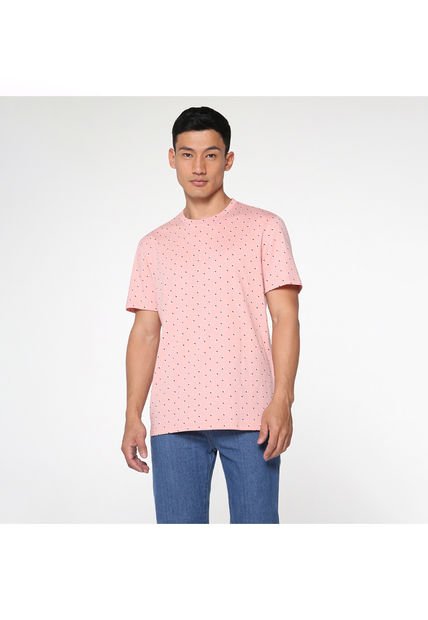 Camiseta Para Hombre Manga Corta Color Rosado  Marca Ostu #60090855