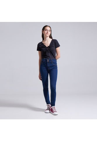 Jean Mujer Ostu Push Up Azul Algodón Ostu