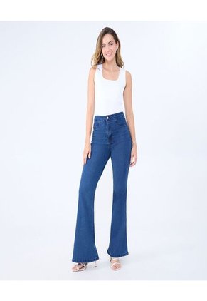 Jean Para Mujer Jeggings Flare Color Azul Marca Ostu #40160530