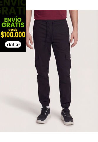 Pantalón Para Hombre Jogger Color Negro Marca Ostu #60070452 Ostu