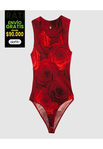 Body Para Mujer Manga Sisa Color Rojo Marca Ostu #40200146 Ostu