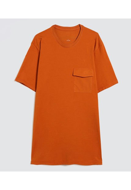 Camiseta Para Hombre Manga Corta Color Naranja Marca Ostu #60091159