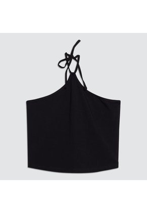 Camiseta Mujer Ostu M/S Negro Algodón