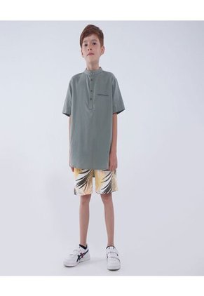 Pantaloneta Para Niño De Baño Corta Color Naranja Marca Ostu #80270013