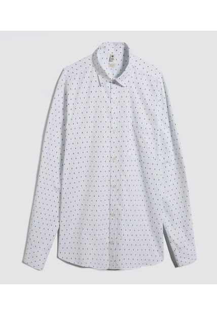 Camisa Para Hombre Manga Larga Con Bolsillo Color Blanco Marca Ostu #60010713