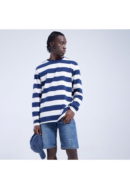 Bermuda Para Hombre Slim Color Azul  Marca Ostu #60100271