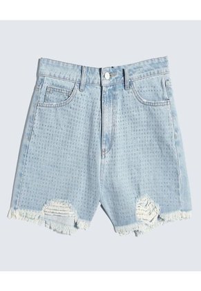 Short Para Mujer  Color Azul Medio Marca Ostu #40190306