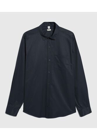 Camisa Para Hombre Manga Larga Con Bolsillo Color Azul  Marca Ostu #60010645 Ostu