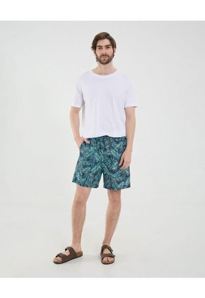 Ropa De Playa Para Hombre Pantaloneta De Baño Corta Color Verde Marca Ostu #60270047