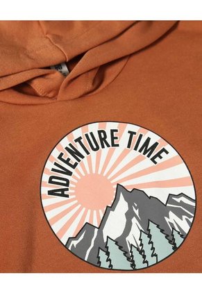 Buzo Para Niño Hoodie Color Café  Marca Ostu #80060107