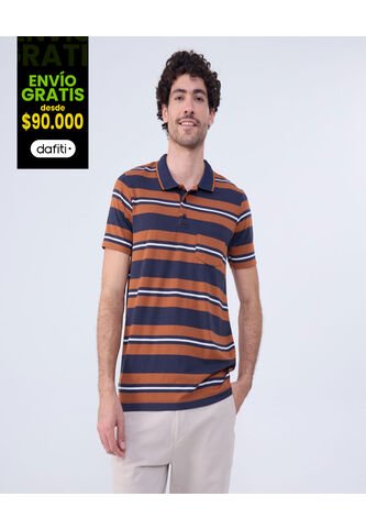 Polo Para Hombre Cuello Tejido Con Bolsillo Color Azul  Marca Ostu #60110717 Ostu