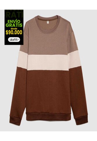 Buzo Para Hombre Cuello Redondo Color Café  Marca Ostu #60060435 Ostu