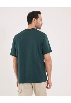 Camiseta Para Hombre Manga Corta Color Verde Oscuro Marca Ostu #60091410
