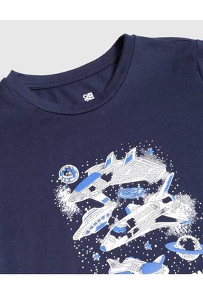 Pijama Infantil Niño M/C P/C Color Azul Marca Ostu #80040103