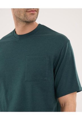 Camiseta Para Hombre Manga Corta Color Verde Oscuro Marca Ostu #60091410