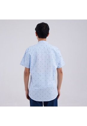 Camisa Para Hombre Manga Corta Con Bolsillo Cuello Neru Color Blanco Marca Ostu #60010565