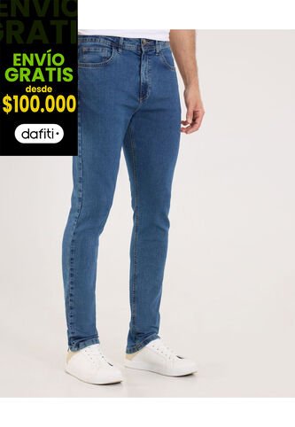 Jean Para Hombre Skinny Color Azul Medio Marca Ostu #60160380 Ostu