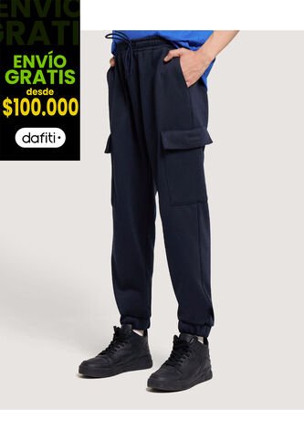 Pantalon Para Hombre Jogger Color Azul  Marca Ostu #60070345 Ostu