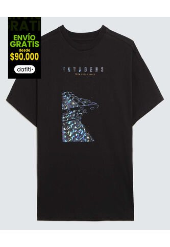 Camiseta Para Niño Manga Corta Color Negro Marca Ostu #80090237 Ostu