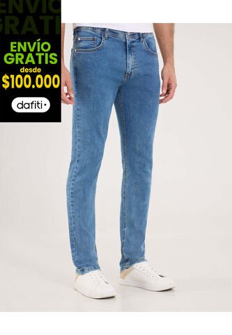 Jean Para Hombre Skinny Color Azul  Marca Ostu #60160303 Ostu