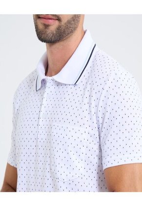 Polo Para Hombre Cuello Tejido Con Bolsillo Color Blanco Marca Ostu #60110745
