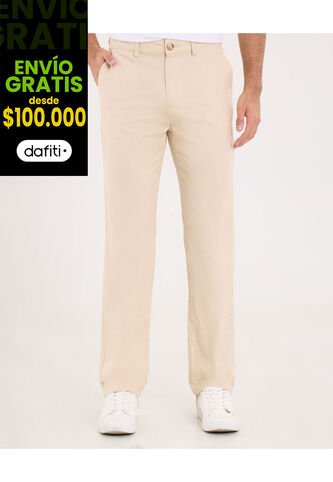 Pantalon Para Hombre Chino Color Crema Marca Ostu #60070244 Ostu