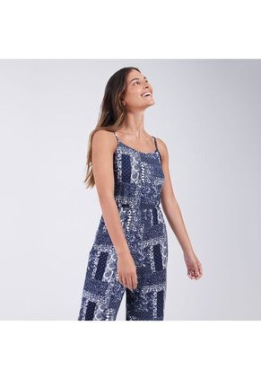 Enterizo Para Mujer Manga Sisa Color Azul  Marca Ostu #40320067