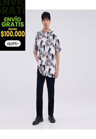 Jean Para Hombre Regular Color Negro Marca Ostu #60160250 Ostu