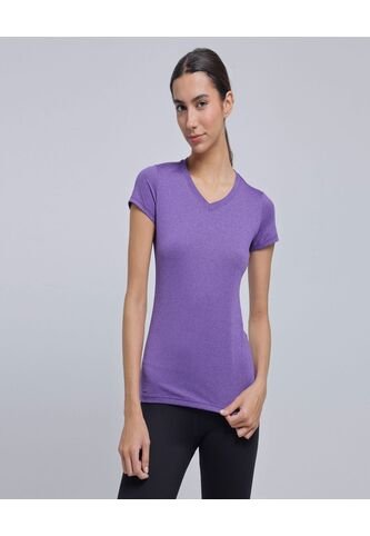 Camiseta Para Mujer Manga Corta Color Morado Marca Ostu #40092183 Ostu