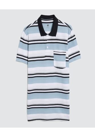 Polo Para Hombre Cuello Tejido Con Bolsillo Color Blanco Marca Ostu #60110636 Ostu