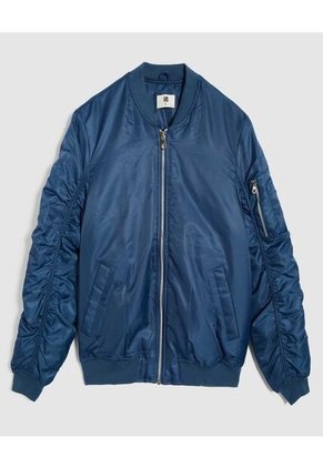 Chaqueta Para Hombre Bomber Color Azul  Marca Ostu #60080143