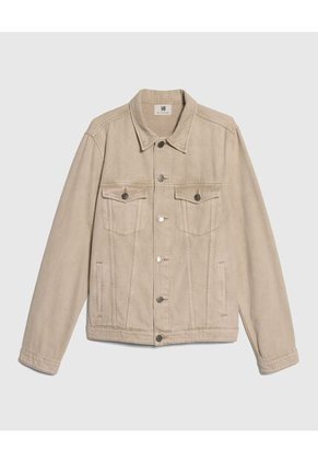 Chaqueta Para Hombre Trucker Color Beige Marca Ostu #60080126