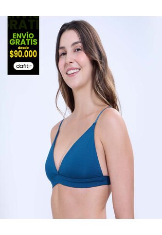 Bralette Para Mujer Microfibra Color Azul  Marca Ostu #40810004 Ostu