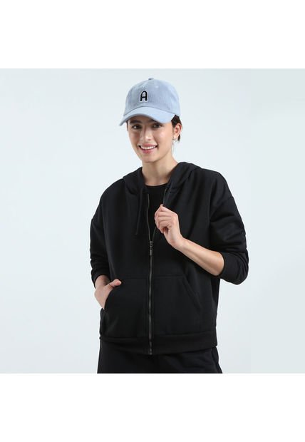 Buzo Para Mujer Zipper Color Negro Marca Ostu #40060313