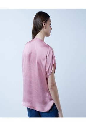 Blusa Para Mujer Manga Corta Color Rosado  Marca Ostu #40120944