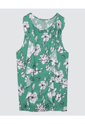 Blusa Para Mujer Manga Sisa Color Verde  Marca Ostu #40120726