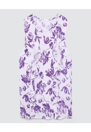 Blusa Para Mujer Manga Sisa Color Morado Marca Ostu #40120726