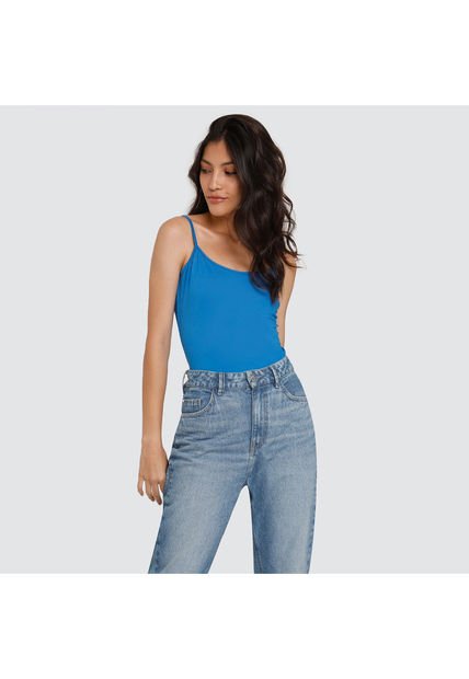 Camiseta Para Mujer Manga Sisa Color Azul  Marca Ostu #40091547