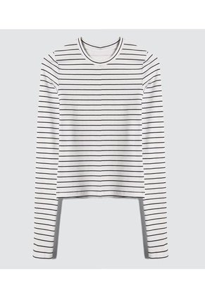 Camiseta Para Mujer Manga Larga Color Negro Marca Ostu #40092020