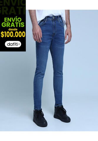 Jean Para Hombre Skinny Color Azul  Marca Ostu #60160302 Ostu