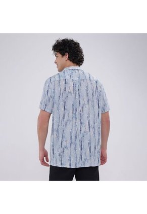 Camisa Para Hombre Manga Corta Sin Bolsillo Color Azul Marca Ostu #60010709