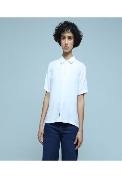 Camisa Para Mujer Manga Corta Color Blanco Marca Ostu #40010182