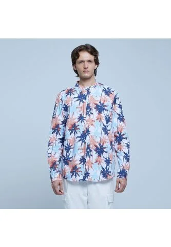 Camisa Para Hombre Manga Larga Sin Bolsillo Color Rosado  Marca Ostu #60010622 Ostu