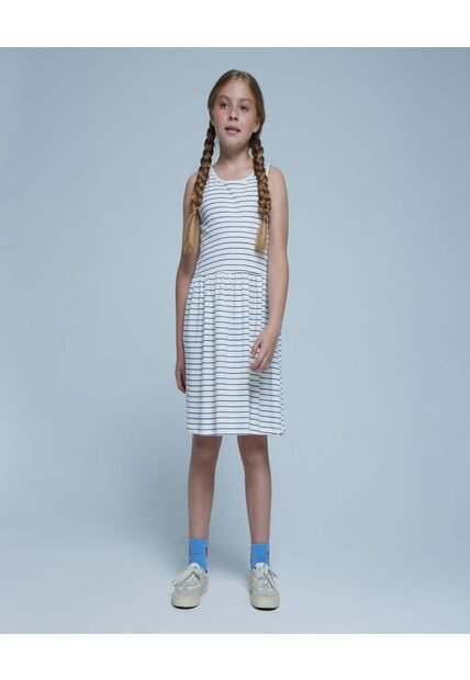 Vestido Para Niña Manga Sisa Color Azul  Marca Ostu #90170063