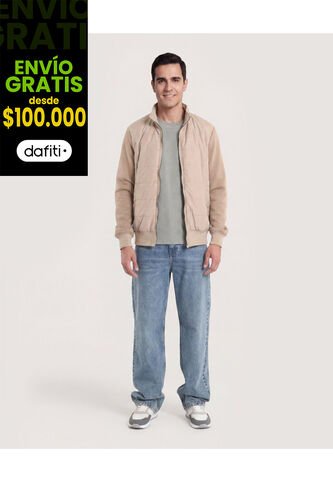 Chaqueta Cuello Alto  Para Hombre Café Ostu Ostu