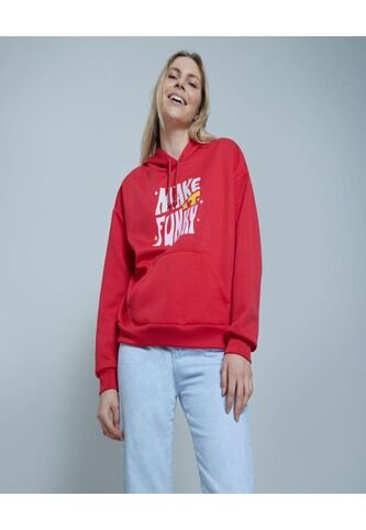 Buzo Para Mujer Hoodie Color Rojo Marca Ostu #40060311 Ostu
