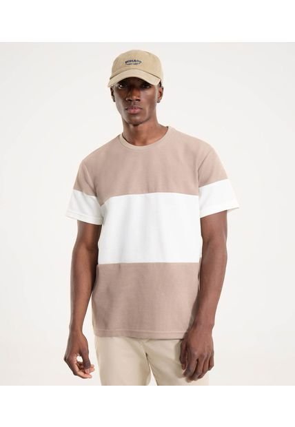 Camiseta Para Hombre Manga Corta Cuello Redondo Color Piel Marca Ostu #60091784