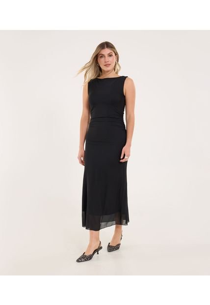 Vestido Para Mujer M/Sisa Medio Color Negro Marca Ostu #40170348
