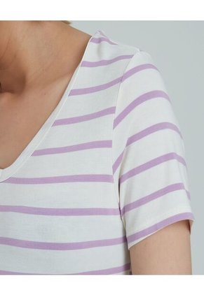 Camiseta Para Mujer Manga Corta Color Lila Marca Ostu #40091853