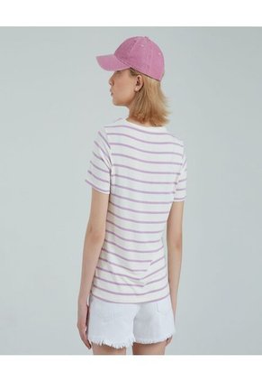 Camiseta Para Mujer Manga Corta Color Lila Marca Ostu #40091853